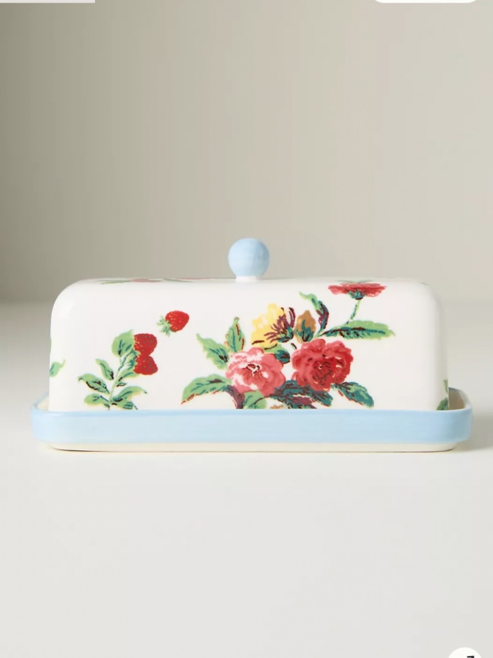 Anthropologie "Camille Stoneware Butter Dish" NWT - Picture 2 of 4